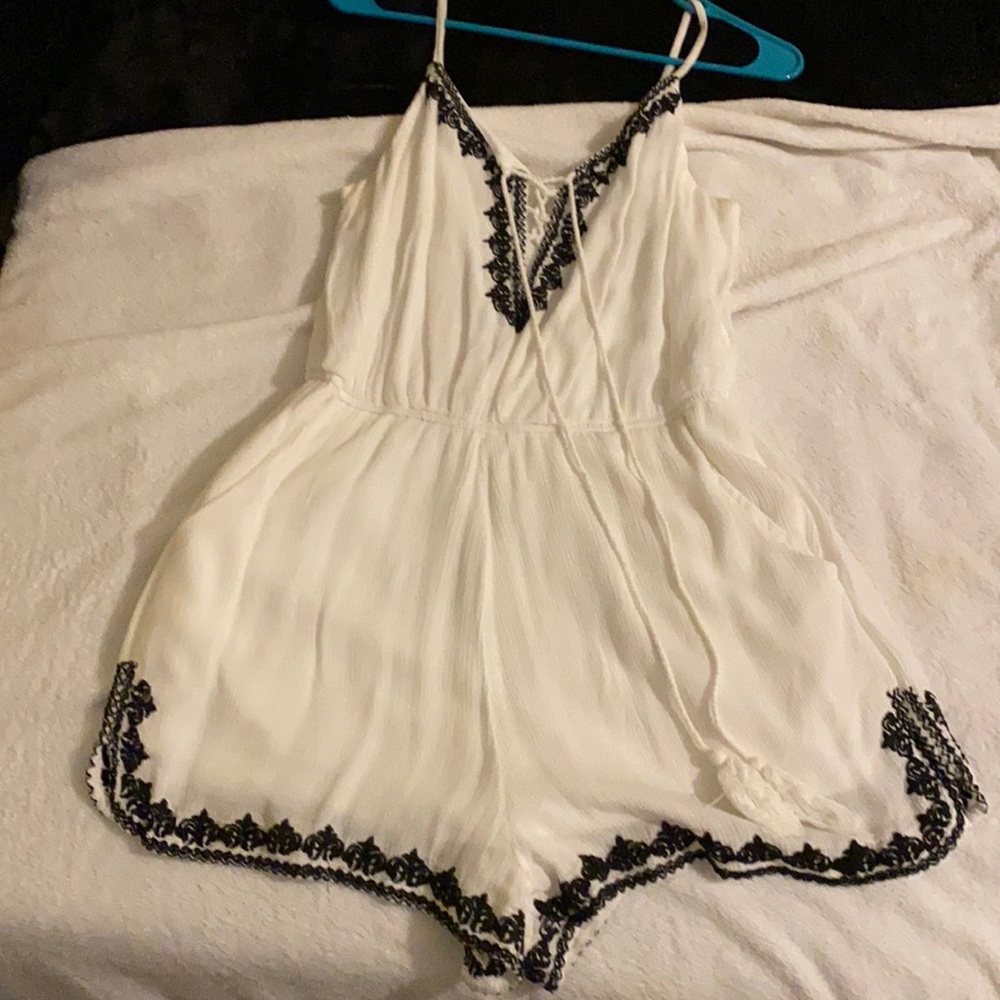 PacSun LA Hearts black and white Playsuit